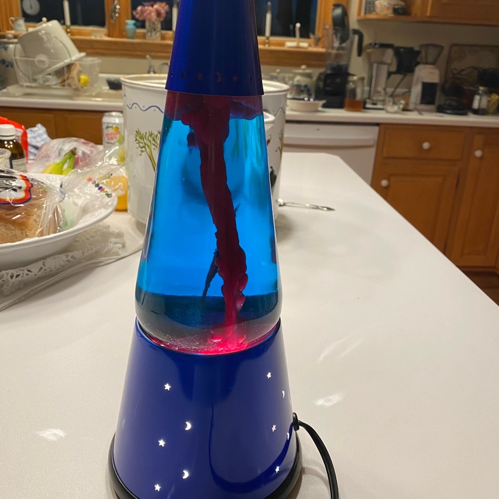 Blue and Red Lava Lamp